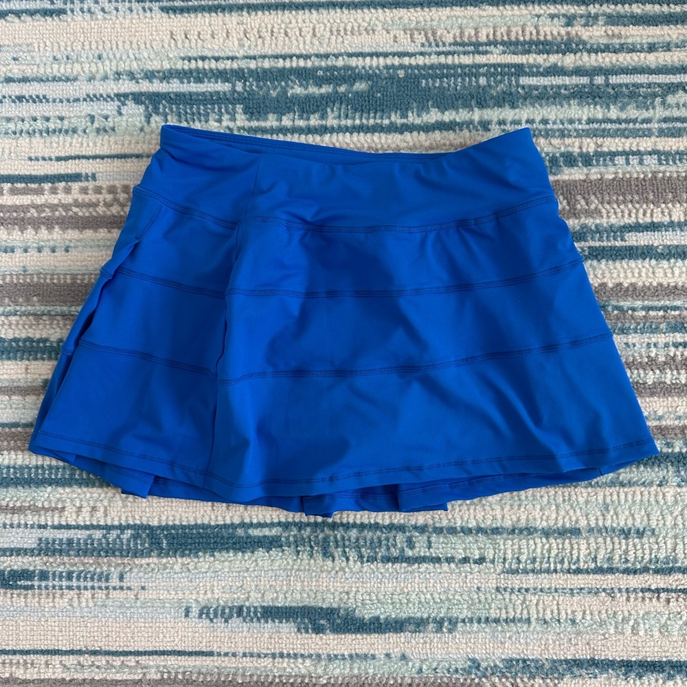 Blue Athletic Skirt with Liner